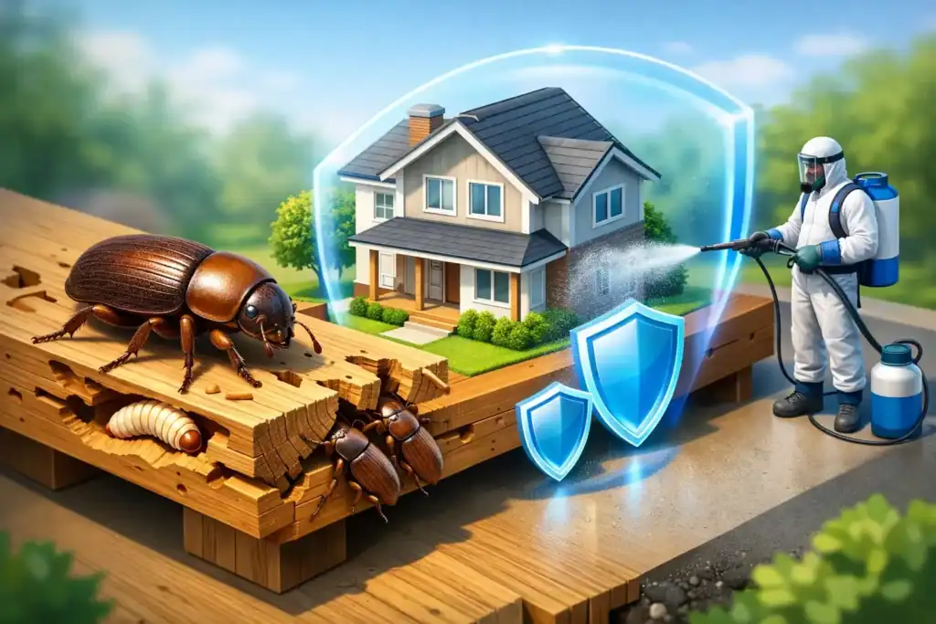 Wood Destroying Beetle Treatment That Protects Homes